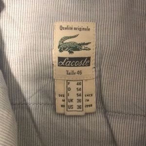 Lacoste pants waist 36